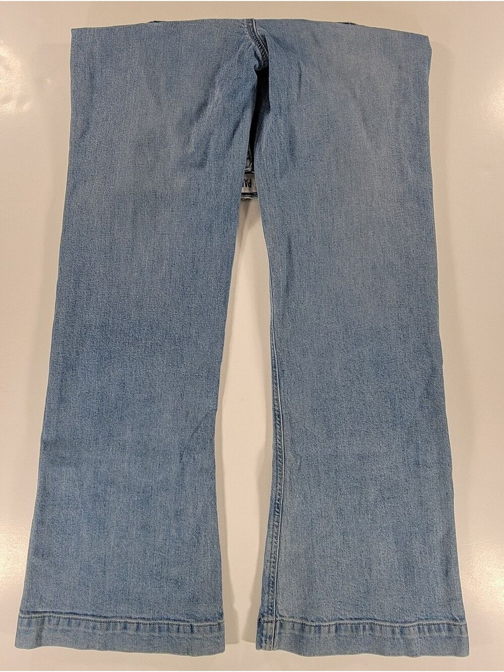 PAIGE Leenah Wide Leg Jeans Light Blue Denim Wash Womens 26x31 Stretch - Picture 8 of 12